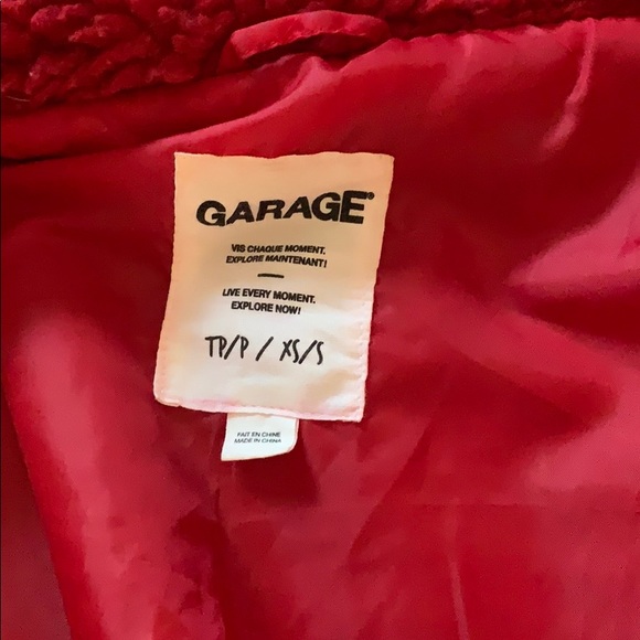 OVERSIZED Red teddy coat - Picture 4 of 6